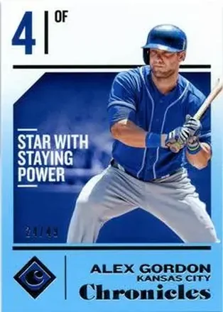 2018 Panini Chronicles - Blue #49 - Alex Gordon - Kansas City Royals