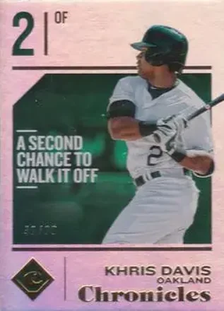 2018 Panini Chronicles - Holo Gold #6 - Khris Davis - Oakland Athletics