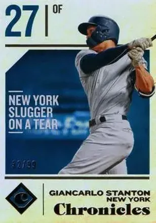 2018 Panini Chronicles - Holo Gold #8 - Giancarlo Stanton - New York Yankees