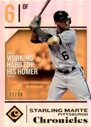 2018 Panini Chronicles - Holo Gold #11 - Starling Marte - Pittsburgh Pirates