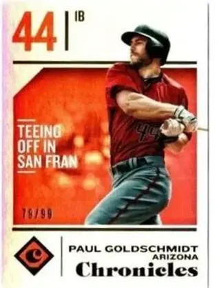 2018 Panini Chronicles - Holo Gold #19 - Paul Goldschmidt - Arizona Diamondbacks