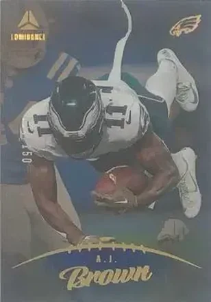 2023 Panini Luminance - Blue #55 - A.J. Brown - Philadelphia Eagles