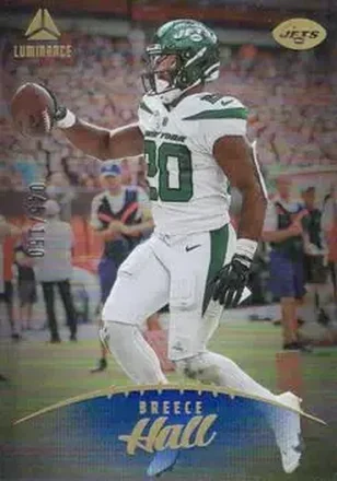 2023 Panini Luminance - Blue #67 - Breece Hall - New York Jets