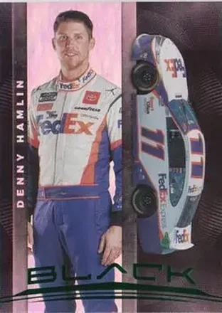 2021 Panini Chronicles - Black Green #17 - Denny Hamlin - Joe Gibbs Racing