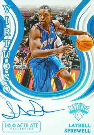 2023-24 Panini Immaculate Collection - Virtuoso Autographs Platinum #VA-LSN - Latrell Sprewell - New York Knicks