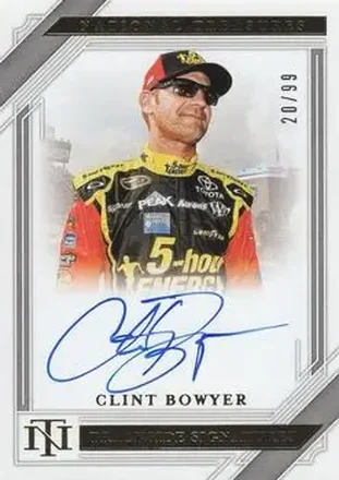 2021 Panini National Treasures - Trackside Signatures #TS-CB - Clint Bowyer - Michael Waltrip Racing