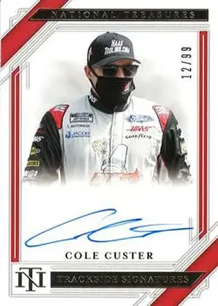 2021 Panini National Treasures - Trackside Signatures #TS-CC - Cole Custer - Stewart-Haas Racing