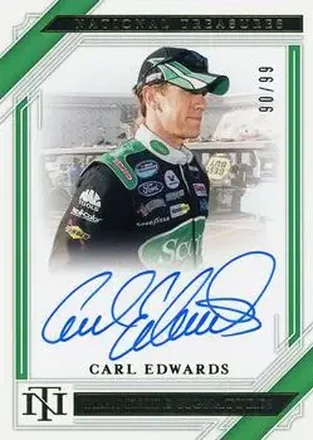 2021 Panini National Treasures - Trackside Signatures #TS-CE - Carl Edwards - Roush Fenway Racing