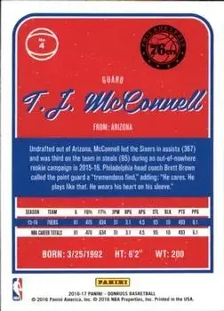 Back of T.J. McConnell