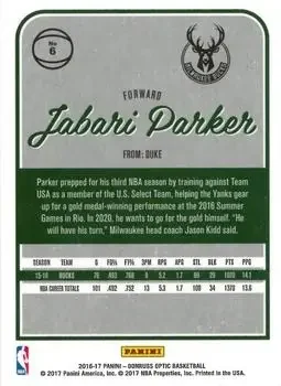 Back of Jabari Parker