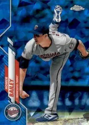 2020 Topps Chrome Sapphire Edition #357 - Homer Bailey - Minnesota Twins