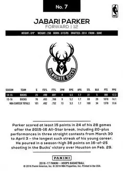 Back of Jabari Parker
