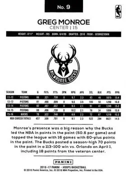 Back of Greg Monroe