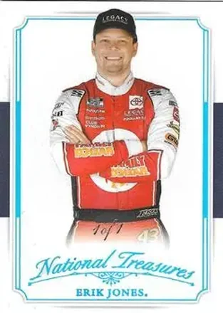 2025 Panini National Treasures - 2016 Throwback Platinum #8 - Erik Jones - Legacy Motor Club