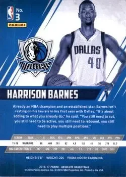 Back of Harrison Barnes