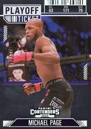 2025 Panini Contenders PFL - Playoff Ticket #33 - Michael Page