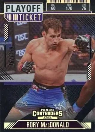 2025 Panini Contenders PFL - Playoff Ticket #73 - Rory MacDonald