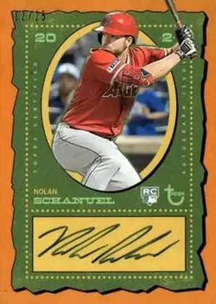 2024 Topps Brooklyn Collection - Autographs Orange #AC-NS - Nolan Schanuel - Los Angeles Angels