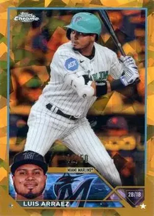 2023 Topps Chrome Update Sapphire Edition - Gold #USCS1 - Luis Arraez - Miami Marlins