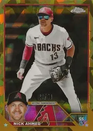 2023 Topps Chrome Update Sapphire Edition - Gold #USCS12 - Nick Ahmed - Arizona Diamondbacks