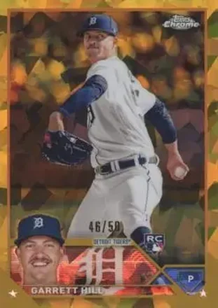 2023 Topps Chrome Update Sapphire Edition - Gold #USCS29 - Garrett Hill - Detroit Tigers