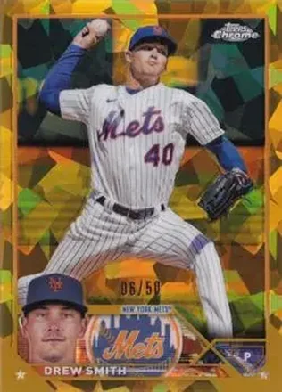 2023 Topps Chrome Update Sapphire Edition - Gold #USCS30 - Drew Smith - New York Mets
