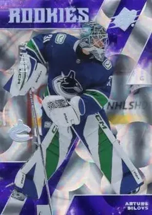 2023-24 SPx - Parallax Purple #181 - Arturs Silovs - Vancouver Canucks
