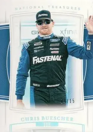 2020 Panini National Treasures - Holo Silver #12 - Chris Buescher - Roush Fenway Racing