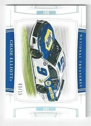 2020 Panini National Treasures - Holo Silver #44 - Chase Elliott - Hendrick Motorsports