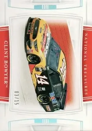 2020 Panini National Treasures - Holo Silver #47 - Clint Bowyer - Stewart-Haas Racing