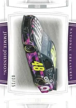 2020 Panini National Treasures - Holo Silver #48 - Jimmie Johnson - Hendrick Motorsports