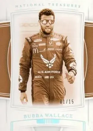 2020 Panini National Treasures - Holo Silver #85 - Bubba Wallace - Richard Petty Motorsports