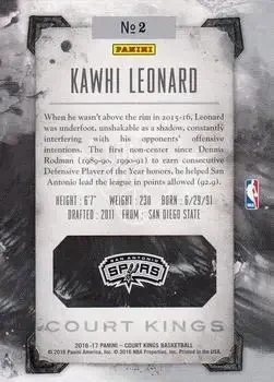 Back of Kawhi Leonard