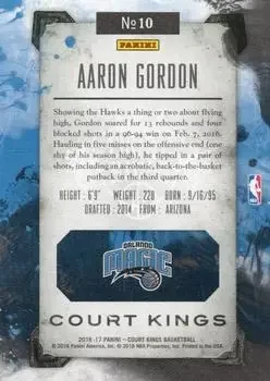Back of Aaron Gordon