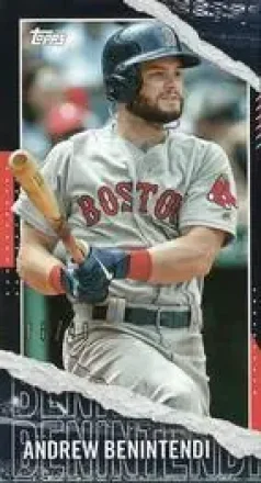 2020 Topps Rip - Mini Cards Black #M-14 - Andrew Benintendi - Boston Red Sox