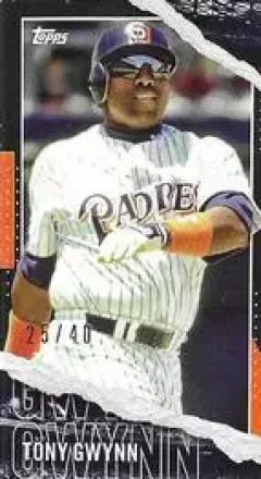 2020 Topps Rip - Mini Cards Black #M-39 - Tony Gwynn - San Diego Padres