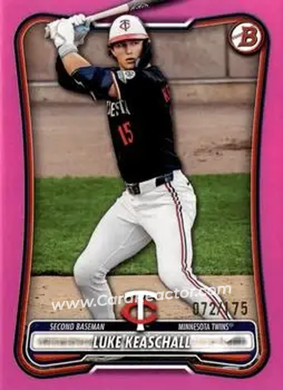 2026 Bowman - Pink #57 - Luke Keaschall - Minnesota Twins - Front