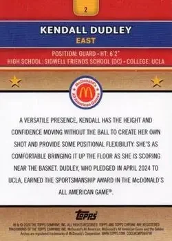 Back of Kendall Dudley