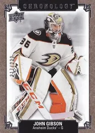 2019-20 Upper Deck Chronology #181 - John Gibson - Anaheim Ducks