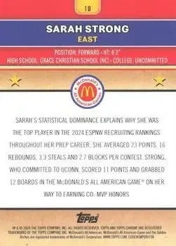 Back of Sarah Strong