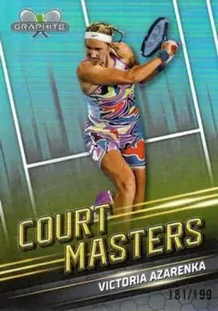 2024 Topps Graphite - Court Masters Aqua Refractor #CM-VA - Victoria Azarenka