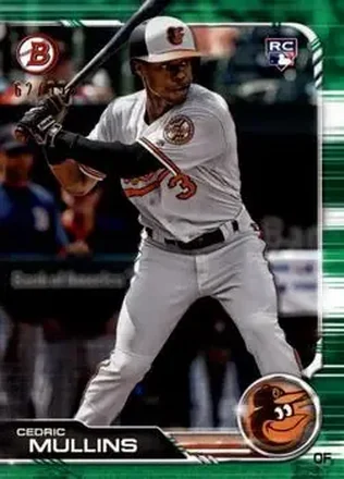 2019 Bowman - Green #4 - Cedric Mullins - Baltimore Orioles
