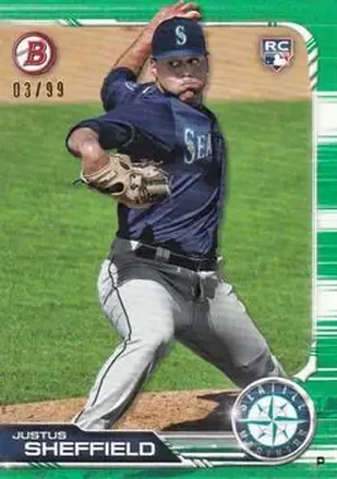 2019 Bowman - Green #12 - Justus Sheffield - Seattle Mariners