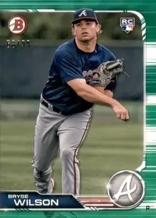 2019 Bowman - Green #20 - Bryse Wilson - Atlanta Braves