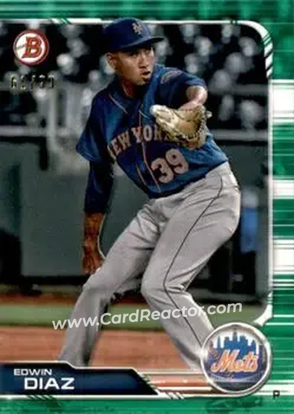 2019 Bowman - Green #26 - Edwin Díaz - New York Mets - Front