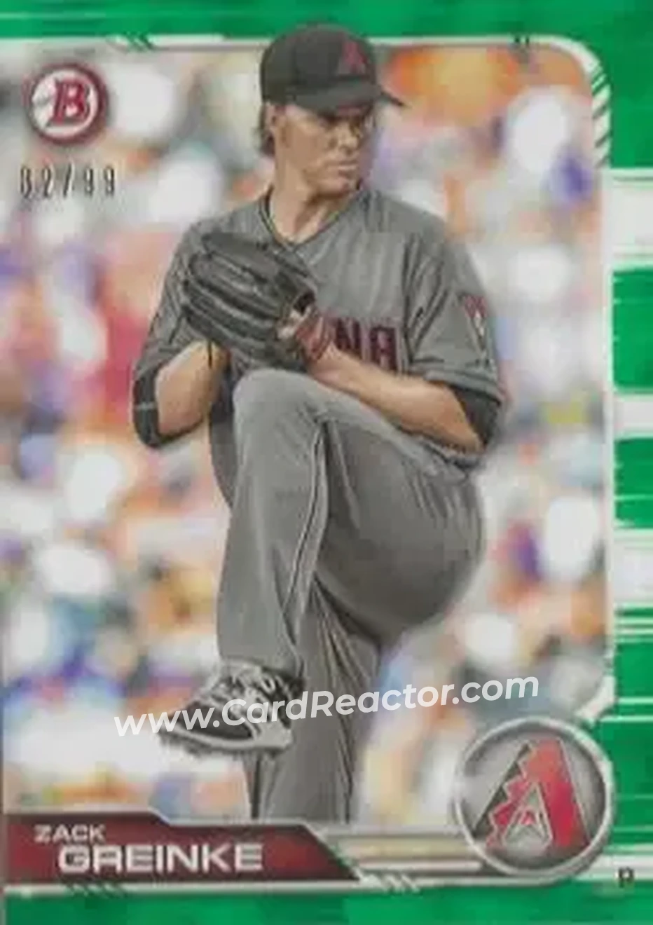 2019 Bowman - Green #41 - Zack Greinke - Arizona Diamondbacks - Front