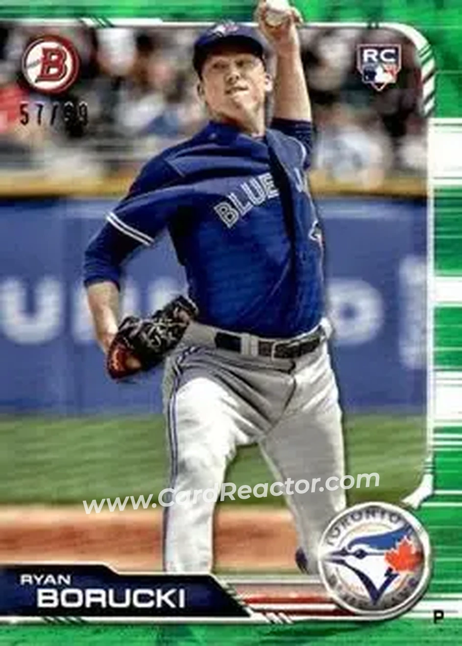 2019 Bowman - Green #44 - Ryan Borucki - Toronto Blue Jays - Front