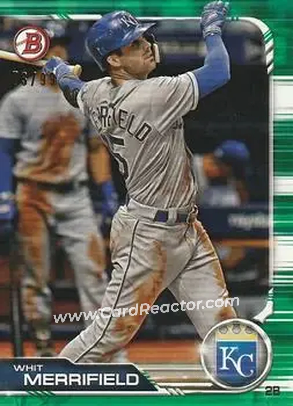 2019 Bowman - Green #45 - Whit Merrifield - Kansas City Royals - Front