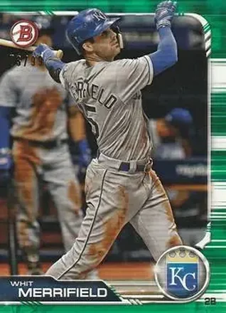 2019 Bowman - Green #45 - Whit Merrifield - Kansas City Royals