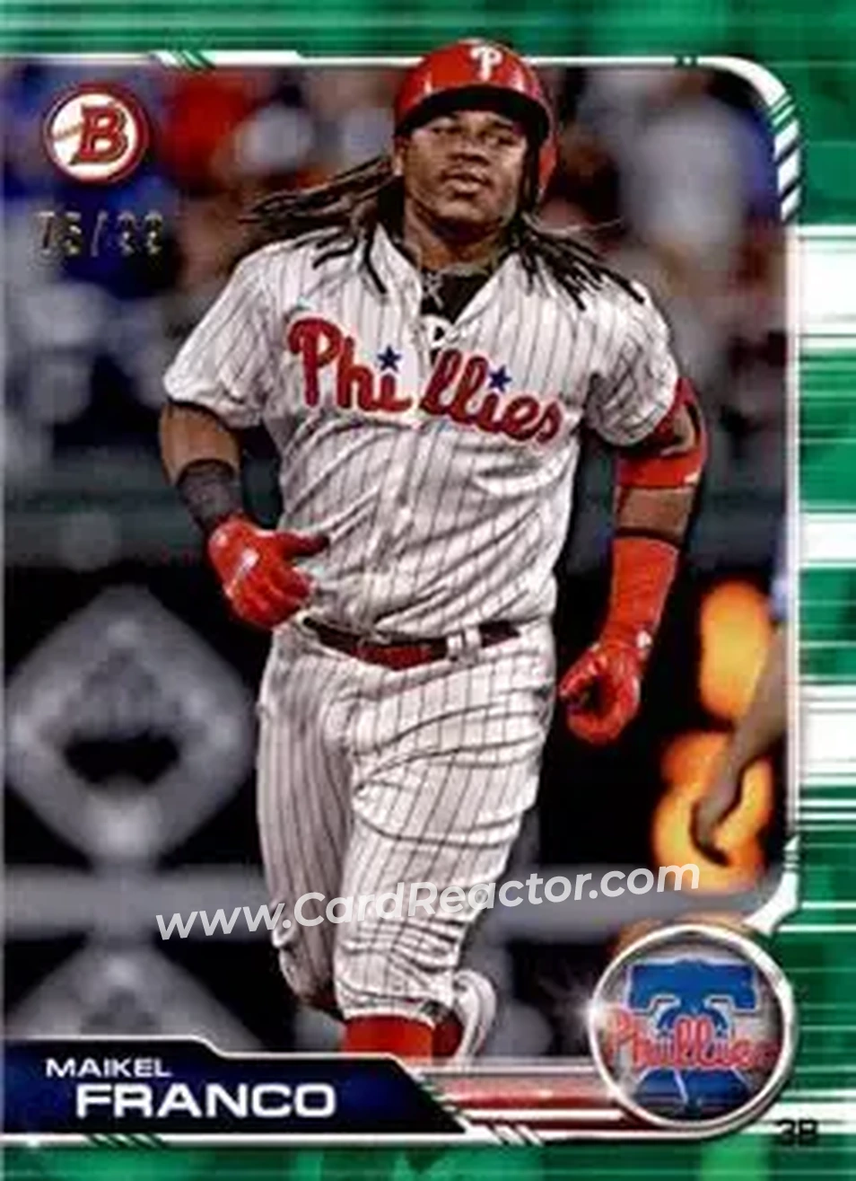 2019 Bowman - Green #47 - Maikel Franco - Philadelphia Phillies - Front